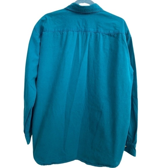 Cabela’s Men’s Blue Button Down Canvas Long Sleeve Work Shirt 2XLT - Picture 2 of 5